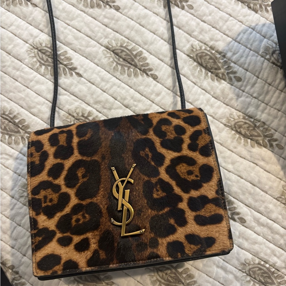 Yves Saint Laurent Leopard Print Crossbody Bag